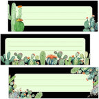 Name Tags for Classroom Desks, Cactus Theme Students Name Plates, Plates Name Labels for School Classroom Students Desks Teaching Supplies, Back to School Classroom Decor, 30 Pack (11)