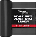 Precision Defined Professional Grade Tool Box Liner, Black | Tool Box Drawer Liner, Shelf Liner Non Slip Mat, Thick Cabinet Shelf Liner, Toolbox Drawer Liners, Tool Chest, Workbench Mat (24 ft x 18")