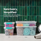 IRIS USA 6 Qt. Plastic Storage Bins Containers with Lids, 3 Pack, Small Sensory Bin, Craft Storage, Craft Organizers & Storage, Organizing Container for Home, Office & Art Supplies, Stackable, Clear
