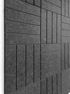 DECORITA Felt Bulletin Board Tiles | Modern Cork Board Alternative | Large Cork Boards for Walls | Aesthetic Felt Wall Panels for Office & Home Decor | Pinboard & Photo Board (12-Pack) | Gray Black
