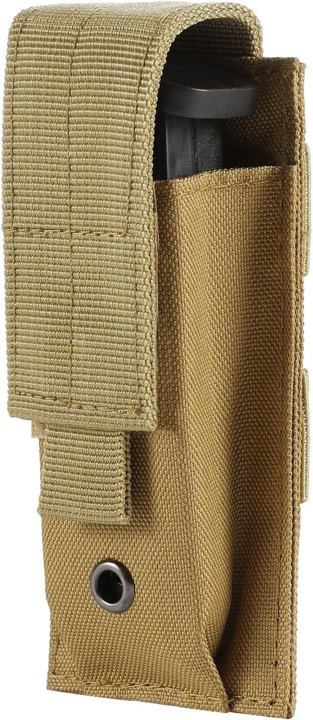 Tactical Single/Double Pistol Mag Pouch Outdoor Molle Open-Top Magazine Pouch for Glock M1911 92F