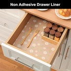 Cooyes Shelf Liner – Premium Non-Adhesive Cabinet & Drawer Liner for Kitchen – Waterproof Shelf Paper with Modern Pattern – Durable EVA Cabinet Mat – Easy to Cut （24" W x 240" L）