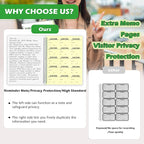 1 Pack Visitor Badges with Carbon Copy Visitor Stickers Letter Size Visitor Log Book Protecting Privacy Pages Register Book Business Guest Name tag for School Clinics Church-225 Badges 30 Memo Pages