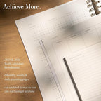 Anecdote 2026 Planner (8.5" x 10") Daily Planner Weekly Monthly Planner - 52 Weeks w/Library Buckram Cover, Brass Spiral - A4 Size Bleed-Resistant Paper – Evergreen