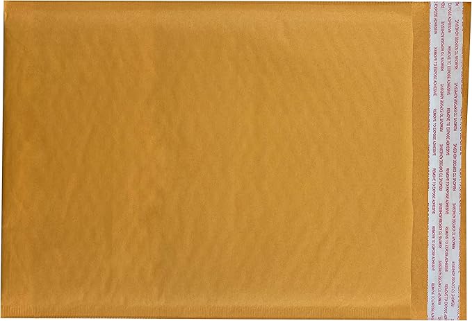 Amazon Basics - Kraft Bubble Mailer, Self-Seal, 10.5" x 16" (Internal Size - 10.25" x 15"), Brown, 50-Pack