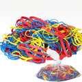 405 pcs assorted size rubber bands 0.68lbs Elastic colored rubber bands for office supplies rubberbands bulk mix colors and size with bag,Red (3-1/2 x 1/4 inches), Yellow (3-1/2 x 1/8 inches),Blue (3-1/2 x 1/16 inches)