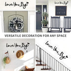 Large Love You Bye Wood Sign Home Decor,Above Door Topper Decoration,Boho Decor for Window Wall Express Love and Warm for Your Family Lovers,Wall Art Gift Hallway Entryway Decorations for House Office