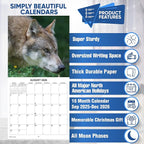 2026 Wolves of the Wild Monthly Wall Calendar | Wild Animals Calendar 2025-2026