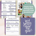 bloom daily planners 2026 Hardcover Calendar Year Goal & Vision Planner (January to December) - Monthly & Weekly Agenda Organizer - 7.5" x 9" - Good Things Are Coming