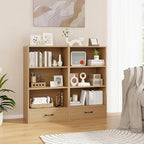 Tangkula 3 Tier Bookcase with Drawer, 42.5”Tall Freestanding Bookshelf with 3 Open Shelves & 1 Drawer, Anti-toppling Devices, Modern Display Storage Organizer for Home Office (Natural, 42.5" H)