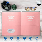 FILE-EZ Two-Pocket Folders, Pink Color, 125-Pack, Durable Textured Paper with Matte Finish, Letter Sheet Size (EZ-32490)