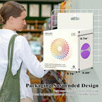 3 Inch Round Colored Dot Stickers, 2000 PCS, 4 Rolls in Dispenser Box - Purple Circle Color Coding Labels Dot Labels for Office, Home, Inventory Organizing