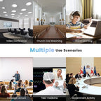 TONGVEO HDMI 20X Optical Zoom PTZ Conference Room Camera System, 1080P 60fps USB3.0 Computer Camera with Microphone & Bluetooth Speakerphone, Easy Setup for Church & Meetings