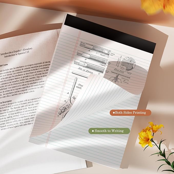Note Pads 8.5 x 11 Legal Pads 8 Pack Writing Pads Notepads Narrow Ruled Pads of Paper 30 Sheets per Notepad 8.5 x 11'' Legal Note Pad College Ruled Legal Pad Lined Paper for Office Home School