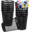 Gwybkq Pen Holder for Desk Mesh Pen Cups Metal Pencil Holder 12 Packs Desk Organizers and Storage