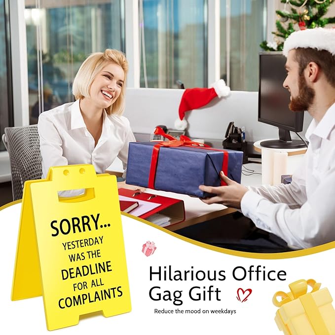 Smilelife Funny Office Cubicle Decor Yesterday Was The Deadline for All Complaints Desk Sign Team Office Gag Gifts for Coworker Teammate Employee Boss