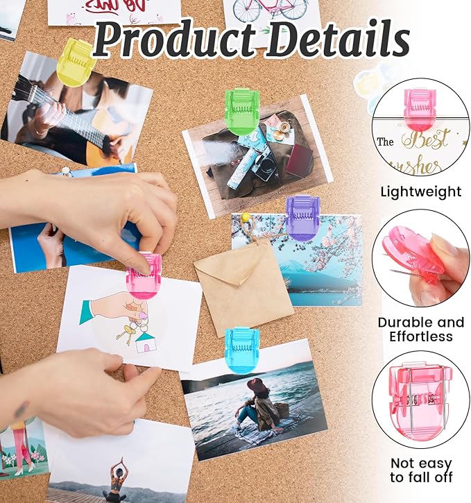 25 Pcs Multicolor Cubicle Clips for Fabric Walls, Cubicle Hooks Cubical Office Accessories for Works, Cork Board Fabric Clips for Hanging Desk Organization Picture Note Memo Office Photos Wall