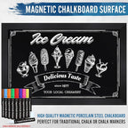 HBCY Creations Rustic Black Magnetic Wall Chalkboard, Extra Large Size 24" x 36", Framed Decorative Chalkboard - Great for Kitchen Decor, Weddings, Restaurant Menus and More! (24" x 36")