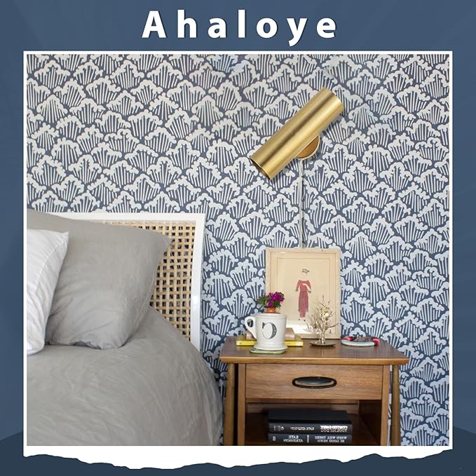 Ahaloye Gold Plug in Wall Sconce, Modern Swing Arms Wall Lamp with Cord Wall Light for Bedroom (Bulb Included)
