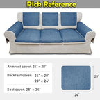 Couch Arm Covers, Waterproof Armrest Cover for Sofa, Armchair, Loveseat, Non-Slip Recliner Arm Cover, Sofa Arm Covers, Headrest Covers, Arm Chair Covers Set of 2 (Navy Blue, 24"×20")