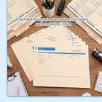 25 Set Employee Personnel File Folders Bulk 6 Folders Expanded Employee Record Master Organizer 11.9 x 9.5 x 1.25 Inches for 25 Employees Staff Receptionist Business HR Office Supplies