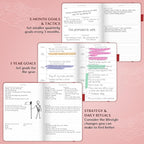 Legend Planner – Weekly & Monthly Life Planner to Hit Your Goals & Live Happier. Organizer Notebook & Productivity Journal. A5 (Red)