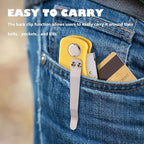 REXBETI 4-Pack Folding Pocket Utility Knife Quick-change SK5 Box Cutter for Cartons, Cardboard and Boxes, Back-lock Mechanism with 10 Extra Blades