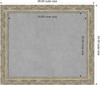 Amanti Art Silver Framed Magnetic Board 24x28 Medium Vision Board for use with Magnets, 100% Metal Sheet to Display Items as Office Decor or for Home Organization in mudroom, Kitchen or Kids Room