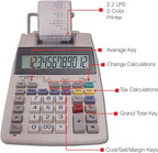 Sharp EL-1750V Two-Color Printing Calculator 2 Lines/Sec 3" Black/Red
