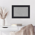 Amanti Art Black Framed Magnetic Board 16x22 Small Vision Board for use with Magnets, 100% Metal Sheet to Display Items as Office Decor or for Home Organization in mudroom, Kitchen or Kids Room