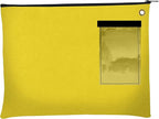 BankSupplies Canvas Interoffice Mailer, 14 oz. - 14W x 11H - Yellow - Transit Bag - Large Zipper Bag with Grommet - Use with Padlock or Zip Tie for Security - Interoffice Mail Bag