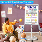 maxtek Mobile Dry Erase Board – 40x28 inches Magnetic Portable Whiteboard Stand Easel White Board Flipchart Easel Board with 25 Sheets Paper Pad for School Supplies