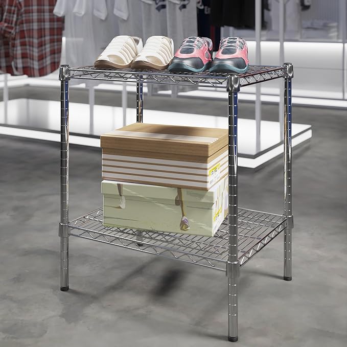 Regal Altair 18" Deep x 24" Wide x 27" Height Wire Shelving Kit | 2-Tier | NSF Commercial Storage Rack Unit