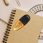 10 Magnetic Memo Holders Set - Customizable Text, Logo - Large Clip, Plastic - Orange