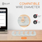 GLUIT Adhesive Desktop Cable Organizer Versatile Cord Holders Wire Clips and Cable Holder Cord Organizer for Desk Table Accessories Office Spaces New Transparent 5 Pack