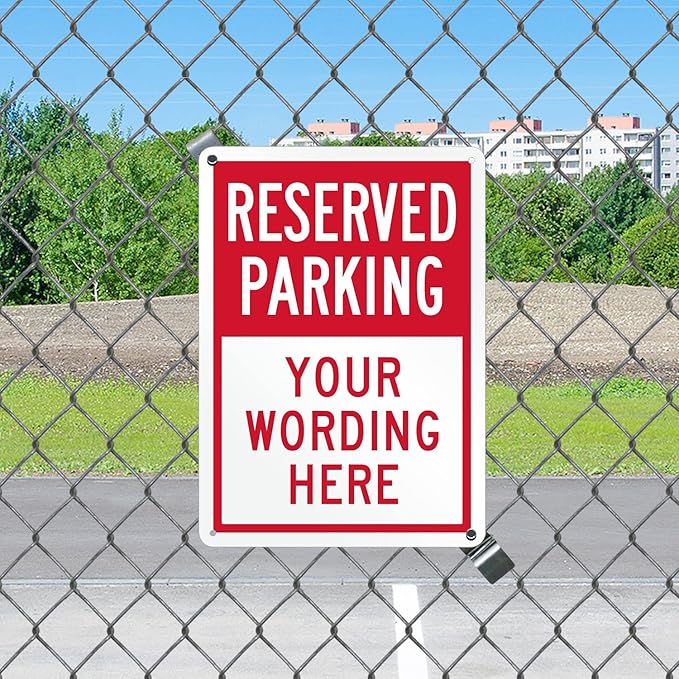 SmartSign Custom Reserved Parking Sign - 10"x14" Laminated Aluminum, 40 mil thick, Custom Metal Sign for Home, Offices, Businesses, Outdoors, Lots, USA-Made, 100+ Years of Sign Expertise
