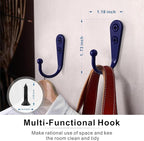 ZAYBOD 15-Pack Coat Hooks with 30 Screws | Heavy Duty Wall Mounted for Robe, Backpack & Keys | Entryway, Bathroom, Bedroom Hanging Hardware (Purple)