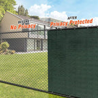 iCover 4x50ft Privacy Screen Fence, Outdoor Fencing Panels, Garden Windscreen Mesh Shade Sail Net Barrier, Include Reinforced Bindings and Brass Grommets Cable Zip Ties, Green