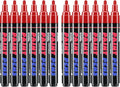 Craiiby Red Paint Pens Paint Markers - 12 Pack Permanent Quick Dry Waterproof Marker Pens for Rocks Wood Fabric Plastic Canvas Glass Mugs Metal Tire Stone