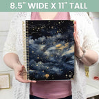 bloom daily planners HARDCOVER 2026 Planner (January to December) - 8.5” x 11” Weekly & Monthly Dated Agenda Organizer Book with Stickers & Tabs - Midnight Sky