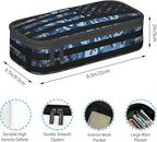 YIJIUWKIS American Flag Style Pencil Case for Kids Adults, Camo Pencil Box for Boys Girls, Blue Pencil Pouch Big Capacity Portable Stationery Storage Desk Pen Bag for School Office