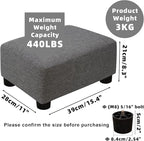 CAROLMADE Small Foot Stool Ottoman Footstool with Legs Under Desk Footrest for Living Room Bedroom and Office,Linen-Grey