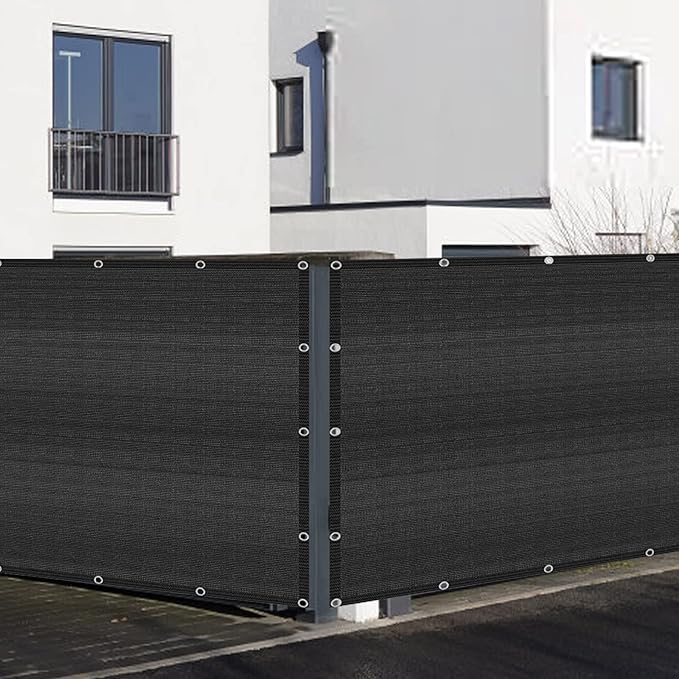 Black 2'6" x 39' Fence Privacy Screen Commercial Outdoor Backyard Shade Windscreen Mesh Fabric