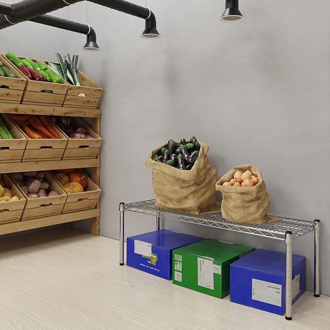 Regal Altair 14''W x 42''L x 14''H Chrome Plated Wire Dunnage Rack | Off The Floor Storage