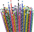 GiftExpress 48 Pcs Paw Print Pencils for Kids, Colorful Assortment Wooden Pencil with Eraser for School Supplies, Classroom Prize