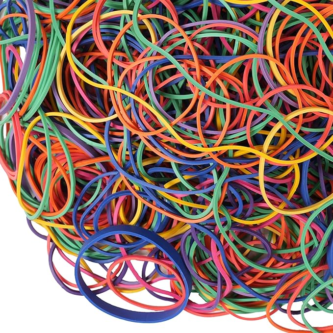HAIDIBAO Rubber Bands Assorted Sizes 0.5lbs Multicolor Elastic Bands for Office supplies size:#16,#18,#19,#32,#33,#64,#117A