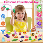 Arscniek 110 Pack Animal Erasers for Kids, Take Apart Mini Pencil Erasers, Desk Pets & Treasure Box Toys, Bulk Party Favors, Stocking Stuffers, Classroom Prizes, School Supplies, Gift for Boys & Girls