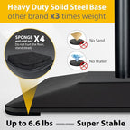 VAIIGO 8.5"x11" Pedestal Poster Holder Stand with Heavy Duty Solid Steel Base, Adjustable Floor Standing Sign Holder for Vertical and Horizontal View, Super Stable Display, Black