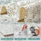 ALIUNI Drawer and Shelf Liner, Non-Slip Kitchen Cabinet Liners Non-Adhesive Thick Strong Grip Waterproof Washable Mats Protect Dresser Shelves Cupboard Bathroom Cabinets, Rose, 18 in X 20 FT