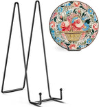 TR-LIFE 14 Inch Black Metal Plate Stand (3 Pack) - Heavy Duty Display Easel Holder for Large Picture Frames, Plates and Signs
